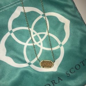 Kendra Scott Elisa Gold drusy Pendant Necklace
